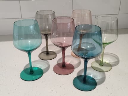 wine glasses coloured  Gumtree Australia Free Local Classifieds