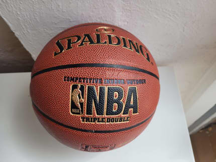 RARE SPALDING GOLD HIGHLIGHT NBA OUTDOOR BASKETBALL BALL SIZE 7 INFLATED  NEW !