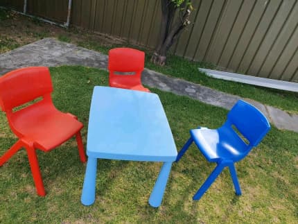 Childrens table and store chairs gumtree