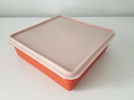 Vintage Tupperware Deli Meat Container/paprika Red 