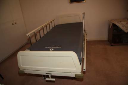 Electric Fully Adjustable Hospital Bed with Side Rails and Mattress