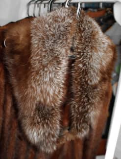 Mint Designer Full length Sable Black Brown Mink Fur Coat Jacket M- L  8-12/14