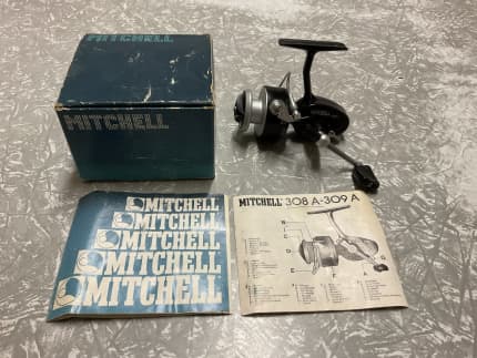 Mitchell 309 Left Handed Spinning Reel, Vintage Garcia Mitchell Fishing Reel,  Made in France 