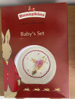 Royal Doulton Bunnykins Silverplate Baby Set & Infant Spoon