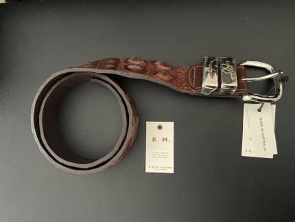 Rm williams sales belt crocodile