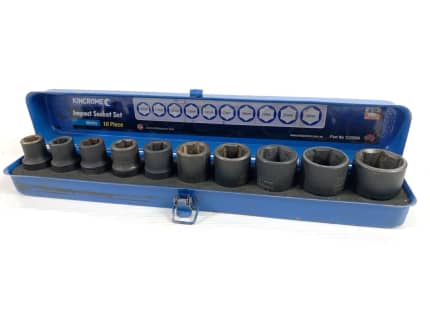 Hex Impact Socket Set 10 Piece 1/2 Drive - Imperial - Kincrome