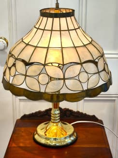 Vintage Paris Orient Express Istanbul Brass Table Lamp Adj. Shade NO GLASS