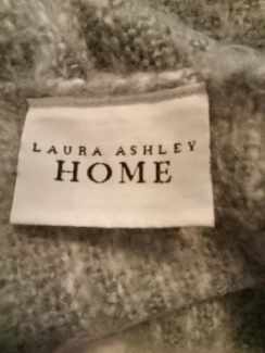 Laura Ashley throw.  Grey & white. Good size. Easy care.