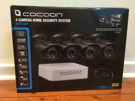 Cocoon 4 camera home hot sale security system with dvr