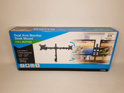 crest dual monitor desk mount