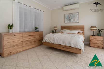 Aurora Floating Bed Frame Fully Solid Australian Hardwood- Made in Mel –  The Acacia Tree