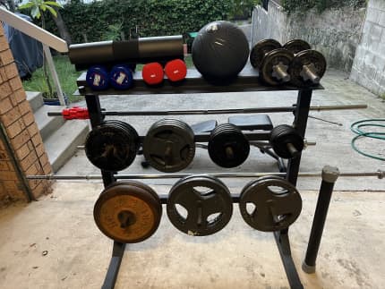 Compact Home Free weights and bench Gym Fitness Gumtree