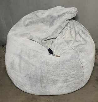 Kmart grey faux fur bean bag sale