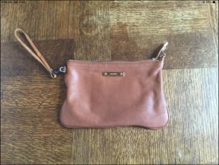 David Jones, Bags, David Jones Paris Purse Rust Leather Crossbody  Adjustable Strap Handbag