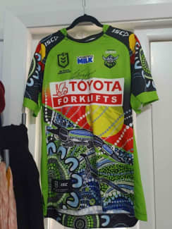 ✺Signed✺ 2023 CANBERRA RAIDERS NRL Jersey PROOF COA 39 Autographs