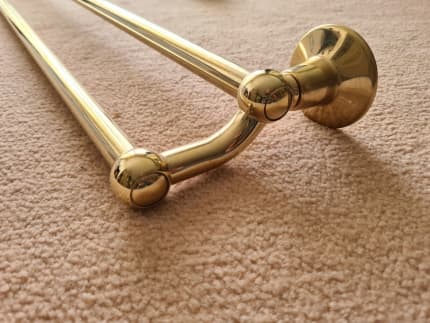 Elysian Double Towel Rail - Brushed Brass
