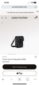 LV S-LOCK VERTICAL WEARABLE WALLET for Sale in San