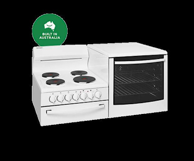 elevated electric oven and cooktop