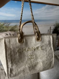 chanel deauville canvas bag