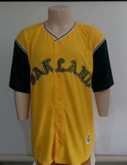 Authentic Catfish Hunter Men's Oakland Athletics Gold Throwback Jersey