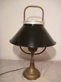 Antique Large Leviton Brass/Bronze Table Lamp - 28” Tall, Great Patina,  Heavy