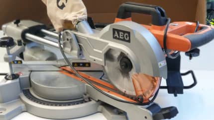 AEG 1800W 254MM Dual-Bevel Slide Compound Mitre Saw, 58% OFF