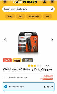 Dog clippers petbarn best sale