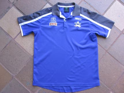 NRL Mens L Queensland Cowboys Supporter Shirt Polo Top VGC + Free Postage