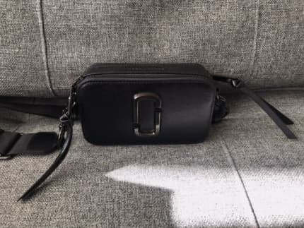 The Marc Jacobs The Snapshot Dtm Coated Leather Camera Bag In Ink