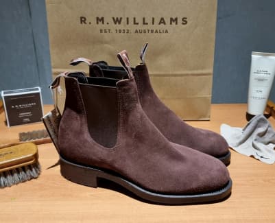  R.M. Williams Men's Gardner Leather Chelsea Boots, Black, 12.5  Medium US