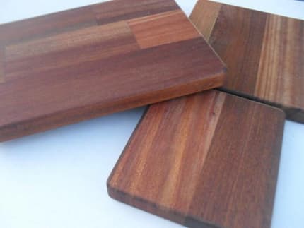 CLICK-DECK Wooden Chopping Board Hardwood Block Strong Thick Sturdy Cutting  Board 40cm X 30cm 