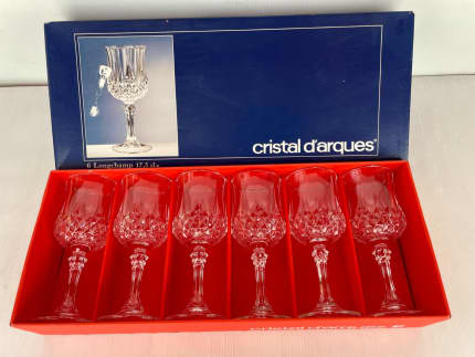 6 Longchamp 14.5 cl Cristal D'arques Crystal Champagne Flutes