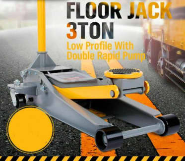 TH 3 Ton Heavy Duty Floor Jack Steel Service Jack with Double Pump Quick Lift 