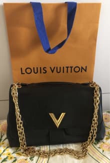 Louis Vuitton Dark Blue Mini Damier Suede LV Initiales Belt 110CM Louis  Vuitton