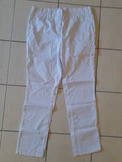 BNWT Yarra Trail Women's Size 18 Linen Capris White (s)