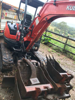 Excavator Ripper & Auger Drive Hitch Combo Digga CAT Kubota Hitachi 1-2.5 Tonne 
