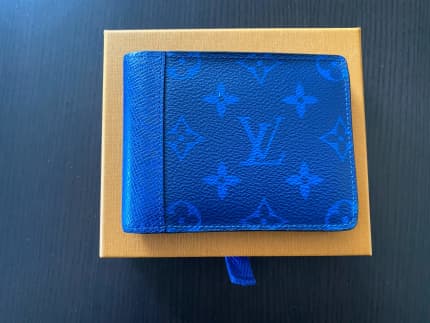 Pre-owned Louis Vuitton Multiple Wallet Monogram Pacific Taiga Blue