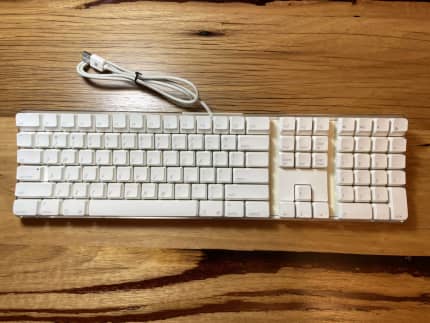 Apple A1048 White Wired Keyboard w/ USB Ports for iMAC G3 G4 G5 TESTED