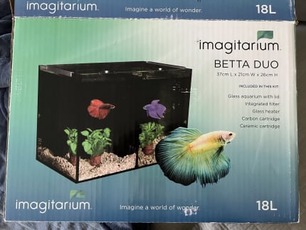 imagitarium betta trio aquarium kit 28l