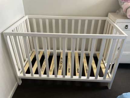 White wooden cot store kmart