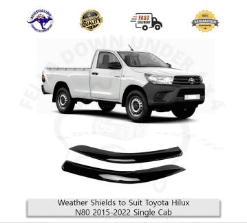QUALITY Weather shield Window Visors weathershields to suit Toyota Hilux  05-15