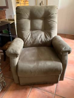 sage leather recliner