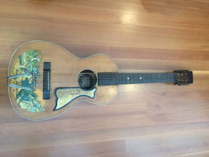 second hand parlour guitar