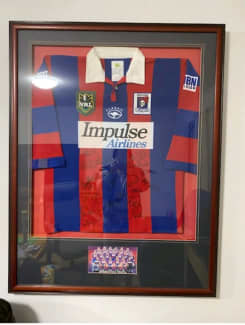 1997 Newcastle Knights Premiers - Signed & framed jersey – Blazed In Glory