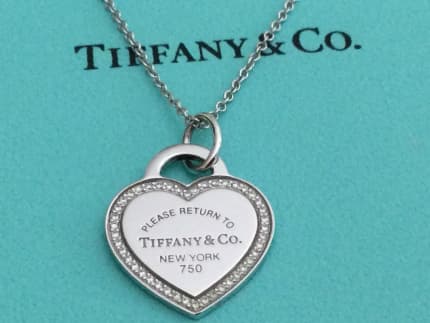 Authenticated Used Polished TIFFANY 1837 Rock Necklace Diamond 18K