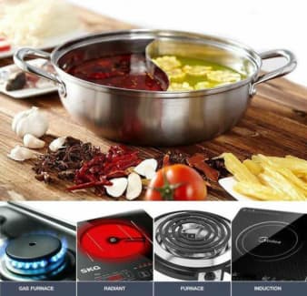 Gas Induction Cooker Mandarin Duck Hot Pot Home Stainless Steel