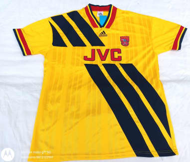 Arsenal 1991 1993 Away Football Shirt Original Bruised Banana Adidas Adult  Small - First Football Shirts
