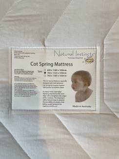 natural instincts cot spring mattress