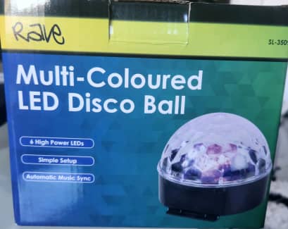 Rave multi coloured led disco deals ball