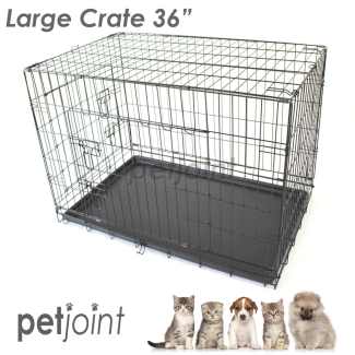 LARGE Metal Cage Pet Dog Cat Puppy Kennel Crate Training Divider Extra